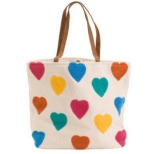 ⭐️Boho Terry Woven Hombre Hearts Tote